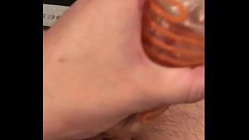Preview 1 of Shyla Cassie - Solo male uses Tenga Spinner to rub one out