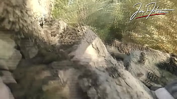 Preview 2 of Veri Sxes - Jon Arteen is this slim Asian twink boy dancing a musical strip-tease on the river smiling showing his full pubes doing outdoor gay porn with a sneaker and underwear fetish