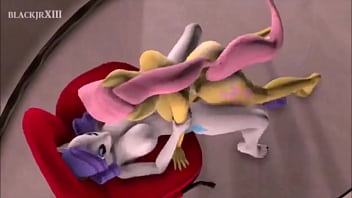 Preview 2 of Amearican Sex - Fluttershy x Rarity Futa-2
