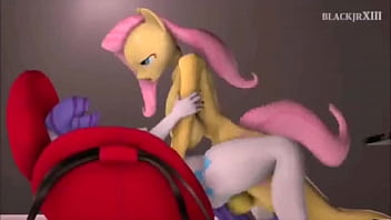 Preview 4 of Amearican Sex - Fluttershy x Rarity Futa-2