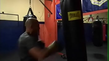 Preview 3 of Film Duniya - MAXXX LOADZ WORKING OUT ON HEAVY BAG WITH BOXING GLOVES ON STRIKING THE BAG