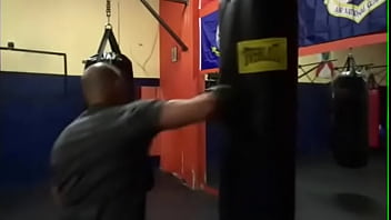 Preview 1 of Film Duniya - MAXXX LOADZ WORKING OUT ON HEAVY BAG WITH BOXING GLOVES ON STRIKING THE BAG