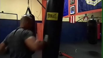 Preview 3 of Korea School Bondage - HEAVY BAG WORKOUT FITNESS RIPPED BODY PORN STAR MAXXX LOADZ