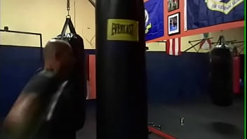 Preview 1 of Korea School Bondage - HEAVY BAG WORKOUT FITNESS RIPPED BODY PORN STAR MAXXX LOADZ