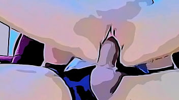 Preview 4 of Sper Chub - Cartoon - MeteFlix foi oque terminou acontecendo no convite de assistir Netflix,  rola grossa entrando na buceta apertada