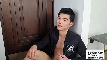 Preview 1 of Son Oops Mom Creampie - Slim Asian model show his big cock first time