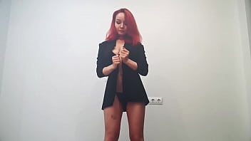 Preview 1 of Boy Very Extream - Redhead With Big Tits Sucks My Big Dick After Dating For Sex