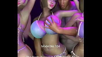 Preview 2 of Teen Twis - *** title trailer *** CPD-M#2 2P &bull_ Cum with - The Pretty Dancers in METAVERSE #2 (Video set 2) &bull_ Portrait