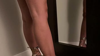Preview 3 of Pussy Girl Banana - Her JVC vibrates the concrete with shoes,  feet and pussy you could eat.