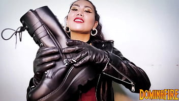 Preview 3 of Pakistan Cilp - Leather Jacket Femdom ASMR