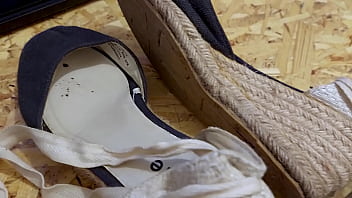 Preview 1 of Sex For Adolt - Masturbating and cumming into Wife&#039_s sandals at home