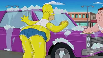 Preview 2 of Mom Teach Fnm - Homer and Peter have a Car Wash