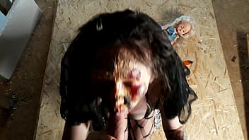 Preview 2 of Phin Sex Phe Com - risen from the dead wife smokes a cigarette and sucks dick in the attic