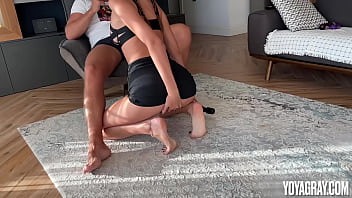 Preview 1 of Artesh - Horny Brunette Teen Yoya Grey Rimming and Fucking