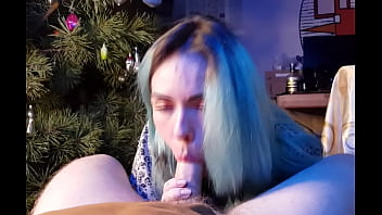 Preview 3 of Xnxx Yp 15 - cute asian girl eats cum under the Christmas tree new year
