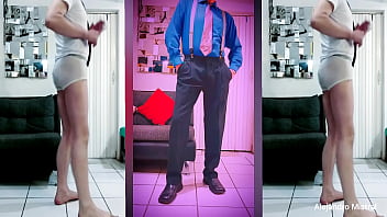 Preview 2 of Rein Degrey Bondage - Hombre maduro trajeado baila y al final se saca la verga