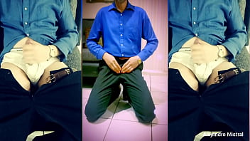 Preview 4 of Rein Degrey Bondage - Hombre maduro trajeado baila y al final se saca la verga