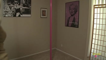 Preview 1 of Real Cheating Full Moves - Pole dancing for her man ends with the blonde milf getting vigorously pummeled and receiving an ass cumshot