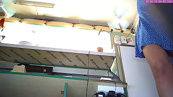 Preview 4 of Yoga Master Sex - Sexy blondestep sister voyer hidden camera upskirt at work part 15