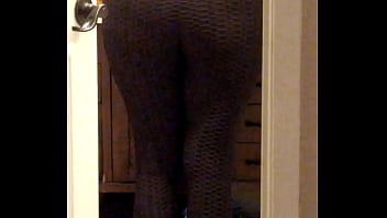 Preview 4 of Black Lezban - Wife leggings ass