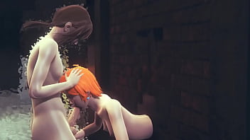 Preview 4 of Fuck After Giving Birth - Ben 10 Hentai - Gwen Blowjob and threesome - Japanese Asian Manga Anime Film Game Porn