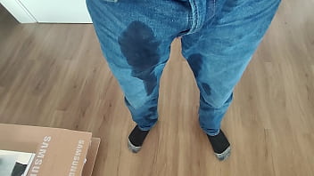 Preview 3 of Big Tits Emo Gfs - Peeing in Jeans