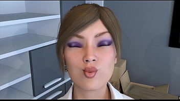 Preview 4 of Bollywood Heroin Porn - Thirsty for my guest [Hentai game PornPlay ] Ep.1 Kissing a coworker in the office