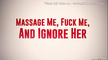 Preview 4 of Sunny Leone Open Shot - Massage Me,  Fuck Me,  And Ignore Her - Kaiia Eve,  Deja Marie / Brazzers  / stream full from www.zzfull.com/mefuck