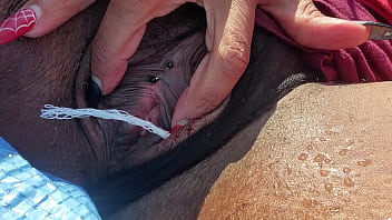 Preview 3 of Beautiful Xnxx Vedio Download - Outside on all four peeing my panties as I show you my hair vagina slurp my pee up and spit it on u