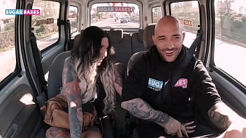 Preview 2 of Black Garter - SugarBabesTV - Greek Taxi: Nail Me In The Rear