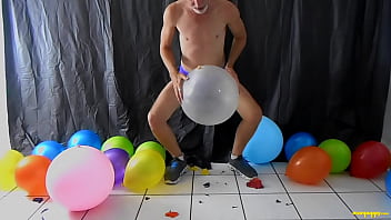 Preview 3 of Young Girl Fuck Big Cook - Balloon play with horny gay DILF Richard Lennox