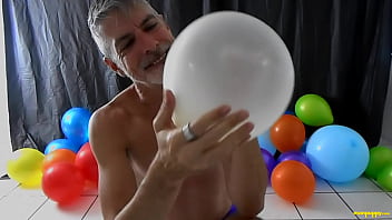 Preview 1 of Young Girl Fuck Big Cook - Balloon play with horny gay DILF Richard Lennox