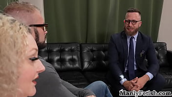 Preview 2 of Anal Emo - Muscled and tattooed hunk mesmerized on cock jerking