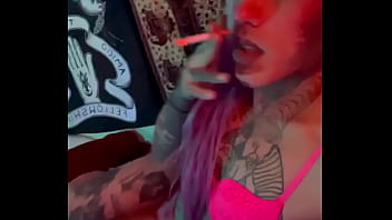 Preview 2 of Xxxbpv - Goth Trap Smokes and Shows Off