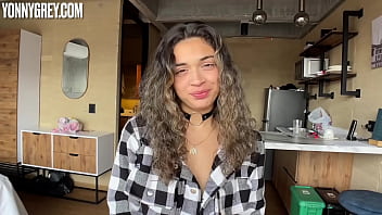 Preview 1 of Hairy Criempie - First Porn Casting for Curly Latina MILF - POV Blowjob Rimming and Cum in Mouth