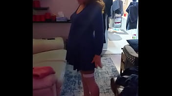Preview 1 of Mom Son Romance Videos - Hotwife Steffi skater pussy dance