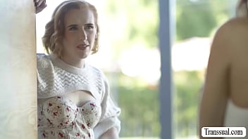 Preview 1 of 4 Nff - TS redhead analed by new Trans neighbor