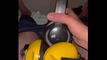 Preview 2 of Naked Gaping Nudists - Headphones and ear defenders fuck and cum