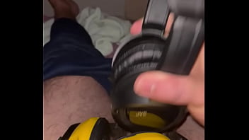 Preview 3 of Naked Gaping Nudists - Headphones and ear defenders fuck and cum