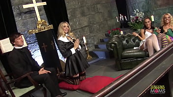 Preview 1 of Indian Cnudai Hd Com - Religious milfs offer up their big boobs and itchy pussies for the group sex inside the church
