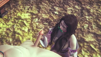 Preview 2 of Little Taboo Teen - Demon Slayer Hentai - Nezuko Handjob and anal - Japanese Asian Manga Anime Film Game Porn
