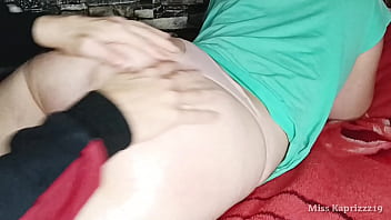 Preview 3 of Bbc First Time Anal - Beauty with big ass in leggings asked to massage her holes - miss kaprizzz19