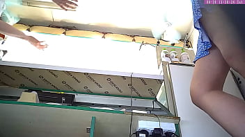 Preview 3 of Desi Fagig - Sexy blonde girl voyer camera upskirt at work part 10