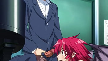 Preview 4 of Hausa Xvideo - Cute redhead anime girl blows two guys and swallows semen