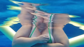 Preview 1 of Old Man Vd Old Man - BBW big tits look great while she swims in her micro bikini