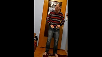 Preview 1 of Pornstar Ava Adems Porn - Striptease and Masturbation of a Young Man with a Small Belly,  for Women Feeling Alone