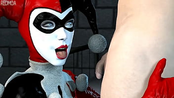 Preview 4 of Ass Jeans Cum - Harley Quinn la diosa de las chupadas