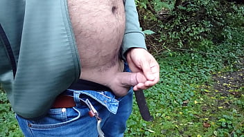 Preview 3 of Sunny Leone Xxx Big Cock - Chubbear Cumshot outdoor Playing MeshellMe