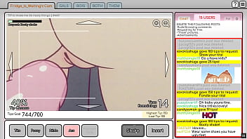Preview 4 of Stepmom And Daughter Anal - Nicole Risky Job [Hentai game PornPlay ] Ep.6 she show her face on cam while sucking a big dildo