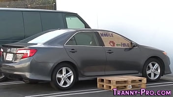 Preview 1 of Nancy Godfrey Handjob - Buff tranny riding cock